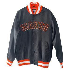 San Francisco Giants MLB Black Starter Jacket Medium NWOT Retro Vintage Style